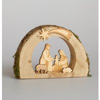 Krippe Aus Kastanienholz Und Rindengrotte | Handgefertigt, Made in Italy Krippe Aus Kastanienholz Und Rindengrotte | Handgefertigt, Made in Italy von LeonardiWood