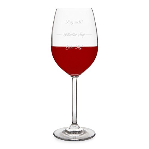 KIXY Rotweinglas von Leonardo - Guter Tag! Schlechter Tag! Frag nicht! - Weinglas von LEONARDO HOME