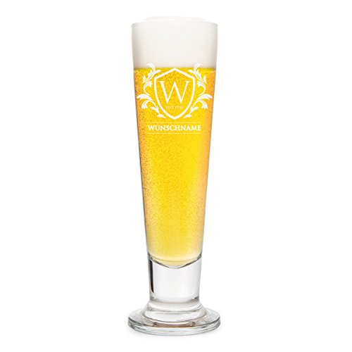 Leonardo Bierglas mit individueller Gravur - Wappen - Pilsglas 0,3 L von Leonardo und Kartenmachen.de