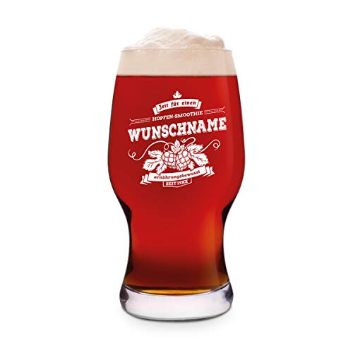 Leonardo Craft Beer Glas 0,5 L Bierglas Gravur individuell Geschenk - Hopfen-Smoothie von Leonardo und Kartenmachen.de