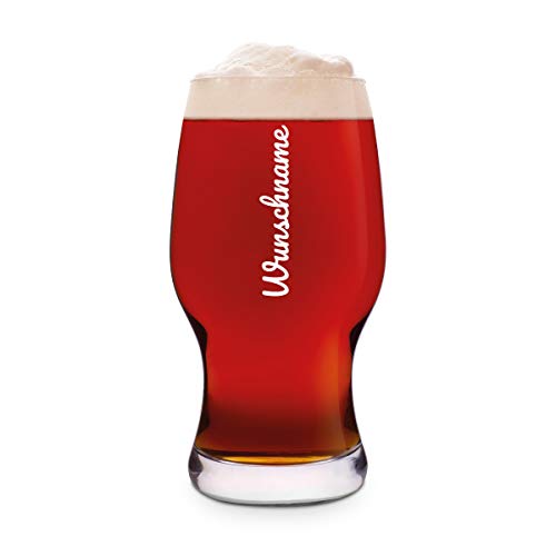 Leonardo Craft Beer Glas 0,5 L Bierglas Gravur individuell Geschenk - Schriftzug Name von Leonardo und Kartenmachen.de