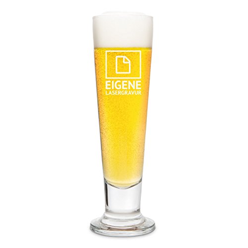 Leonardo Pilsglas 0,3L Individuelle Gravur Geschenk Bierglas - Eigene Gravurdatei hochladen von Leonardo und Kartenmachen.de