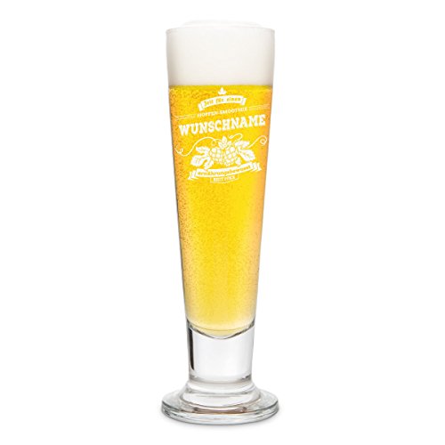 Leonardo Pilsglas 0,3L Individuelle Gravur Geschenk Bierglas - Hopfen-Smoothie von Leonardo und Kartenmachen.de