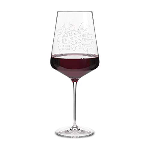 Leonardo Rotweinglas XXL 750 ml individuelle Gravur Geschenkidee Witzig Weinglas - Guter Jahrgang von Leonardo und Kartenmachen.de
