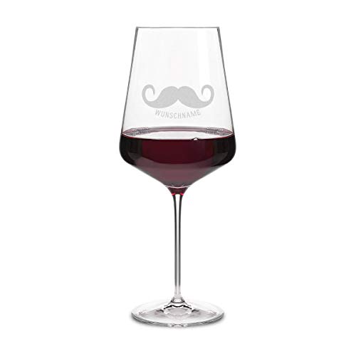 Leonardo Rotweinglas XXL 750 ml individuelle Gravur Geschenkidee für Frauen Weinglas - Moustache von Leonardo und Kartenmachen.de