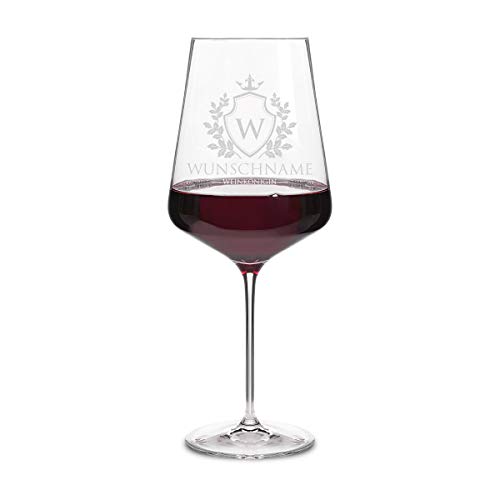 Leonardo Rotweinglas XXL 750 ml individuelle Gravur Geschenkidee für Frauen Weinglas - Weinkönigin von Leonardo und Kartenmachen.de