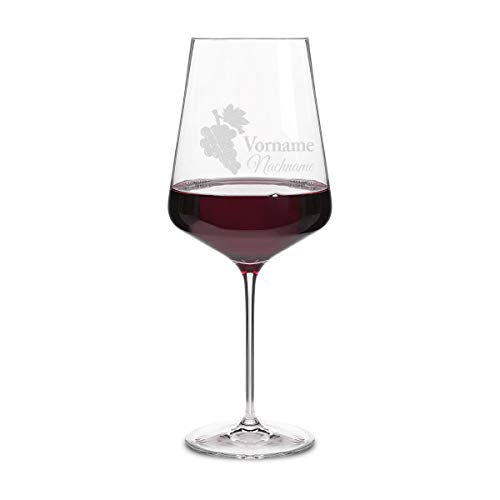 Leonardo Rotweinglas XXL 750 ml individuelle Gravur Geschenkidee für Frauen Weinglas - Weintrauben von Leonardo und Kartenmachen.de