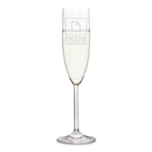 Leonardo Sektglas 200ml individuelle Gravur Geschenk - Eigene Gravurdatei hochladen von Leonardo und Kartenmachen.de