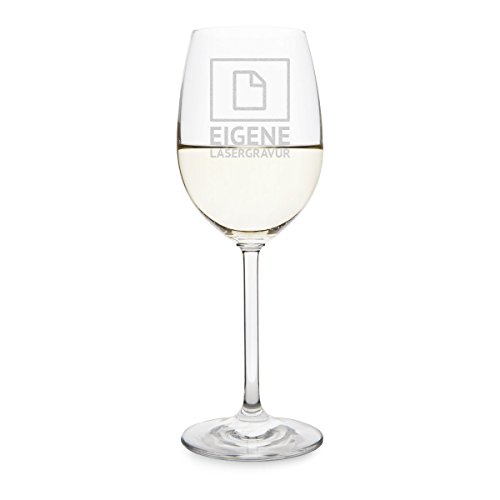 Leonardo Weißweinglas 370ml Individuelle Gravur Geschenk Weinglas - Eigene Gravurdatei hochladen von Leonardo und Kartenmachen.de
