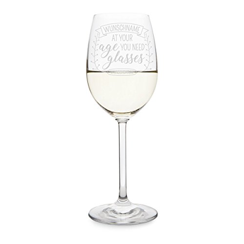 Leonardo Weißweinglas 370ml Individuelle Gravur Geschenk Weinglas - Glasses von Leonardo und Kartenmachen.de