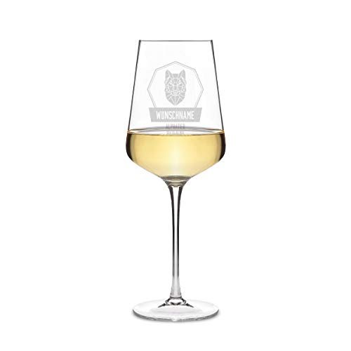 Leonardo Weißweinglas 560 ml Weinglas mit individueller Gravur als Geschenk für Frauen - Alphatier von Leonardo und Kartenmachen.de