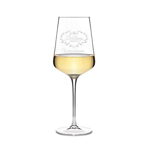 Leonardo Weißweinglas 560 ml Weinglas mit individueller Gravur als Geschenk für Frauen - Lieblingsmensch von Leonardo und Kartenmachen.de