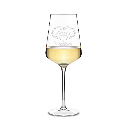 Leonardo Weißweinglas 560 ml Weinglas mit individueller Gravur als Geschenk für Frauen - Lieblingsmensch von Leonardo und Kartenmachen.de