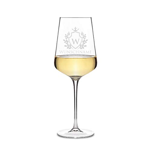 Leonardo Weißweinglas 560 ml Weinglas mit individueller Gravur als Geschenk für Frauen - Weinkönigin von Leonardo und Kartenmachen.de