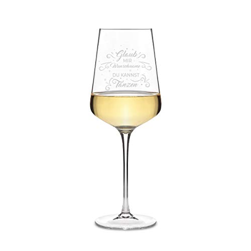 Leonardo Weißweinglas 560 ml Weinglas mit individueller Gravur lustig - Du kannst tanzen von Leonardo und Kartenmachen.de