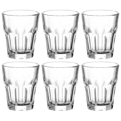 Leonardo Rock Schnaps-Gläser 6er Set, spülmaschinengeeignete Shot-Gläser, Schnaps-Becher aus Glas, Stamper, Gläser-Set, 50 ml, 013376 von Leonardo