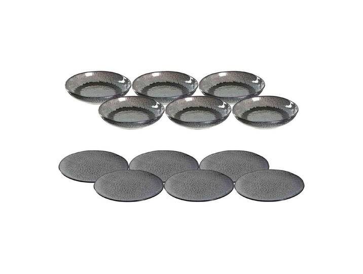 LEONARDO Kombiservice Matera Tafelservice 12er Set (12-tlg), Keramik, schwarz, anthrazit von Leonardo