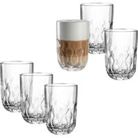 LEONARDO Latte-Macchiato-Glas "GOCCE, 380 ml, 6er-Set" 2. Variante, mit Tropfenrelief von Leonardo