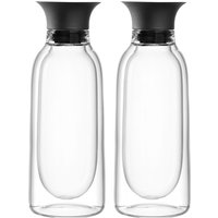 LEONARDO Menage-Set "Essig- und Ölflasche DUO, 2er Set" aus doppelwandigem Glas mit Silikondeckel von Leonardo