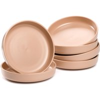 LEONARDO Teller-Set "Suppenteller ROMA, Keramikteller, ca. 20 cm, 6-teilig", (Set, 6 tlg.), Geschirr-Set, Service, spülmaschinengeeignet von Leonardo