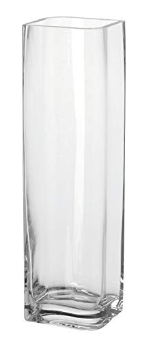 LEONARDO HOME Kasten-Vase Lucca, moderne Blumenvase, handgefertigtes Unikat in rechteckiger Form aus Glas, H 41 x B 9-cm, 014328 von LEONARDO HOME