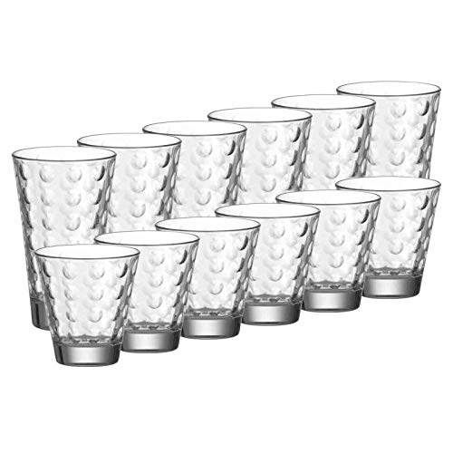 Leonardo Ciao Optic Wasser-Gläser, 12er Set, spülmaschinengeeignete Saft-Gläser, Trink-Becher aus Glas mit Muster, 215 ml, 035245 Leonardo Ciao Optic Wasser-Gläser, 12er Set, spülmaschinengeeignete Saft-Gläser, Trink-Becher aus Glas mit Muster, 215 ml, 035245 von LEONARDO HOME