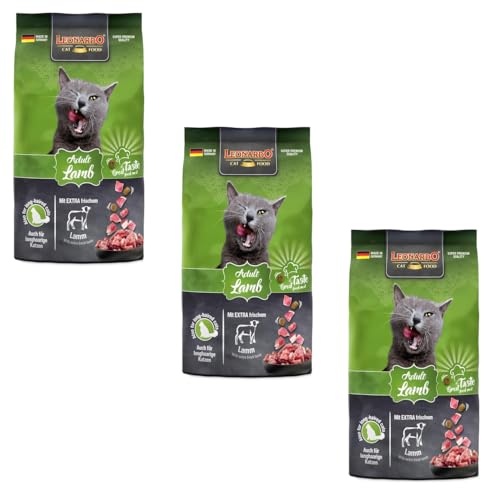 Leonardo Adult Lamb | 3er Pack | 3 x 300 g | Trockenfutter für ausgewachsene Katzen ab 1 Jahr | Zur Unterstützung der Abwehrkräfte | Kann den pH-Wert des Harns optimieren Leonardo Adult Lamb | 3er Pack | 3 x 300 g | Trockenfutter für ausgewachsene Katzen ab 1 Jahr | Zur Unterstützung der Abwehrkräfte | Kann den pH-Wert des Harns optimieren von Leonardo