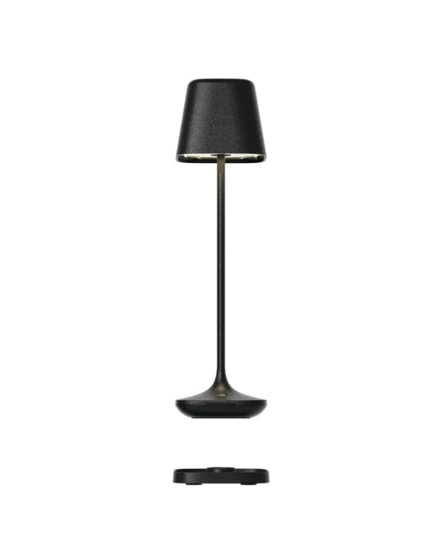 Leonardo Capri Akku LED Tischleuchte schwarz von Leonardo
