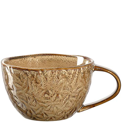 Leonardo Matera Kaffee-Tasse, 1 Stück, spülmaschinengeeignete Keramik-Tasse, 1 mikrowellenfester Becher, Tasse aus Steingut, beige, 290 ml, 018587 von LEONARDO HOME
