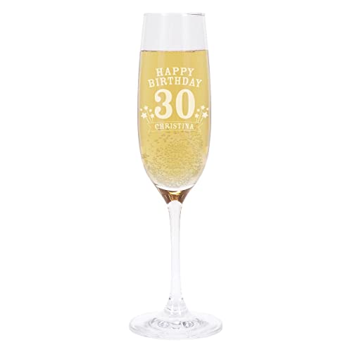 Leonardo Sektglas mit Wunschname zum 30. Geburtstag inkl. Gratis Gravur von LEONARDO HOME