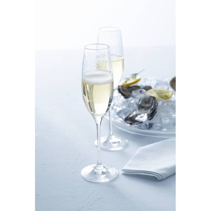 home24 Sektglas 6er-Set Ø 4cm Durchsichtig von home24