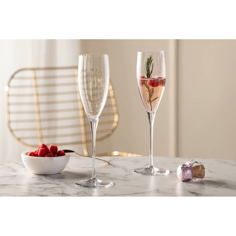 home24 Sektglas 6er-Set Ø 6cm Durchsichtig/Durchscheinend von home24
