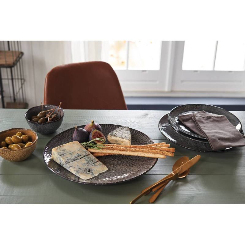 home24 Suppenteller 6er-Set Ø 20cm Grau/Anthrazit von home24