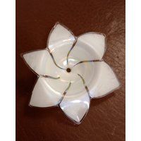 stella Glass Kronleuchterteile Für 70 Oder 80 Jahre Sciolari Venini Murano Ersatz Den Originalen Murano-Kronleuchter Flower 6 Petals Milk White von LeonardoVintage