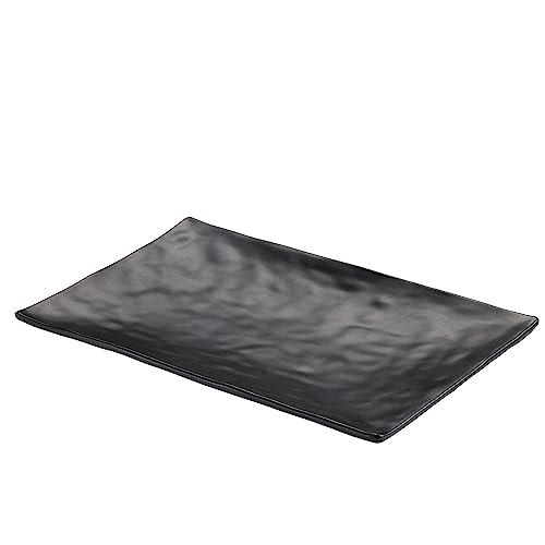 Leone >Rechteckiges Tablett aus schwarzem Melamin 30 x 21 x 3 cm von Leone