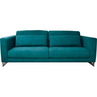 Leonique 3-Sitzer "New York", Petrolblaues 3-Sitzer Sofa, Edelstahlgestell, 175x84x96, Sitzhöhe 44cm von Leonique