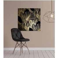 Leonique Acrylglasbild "Blätter - Acrylbilder mit Blattgold veredelt", Blätter-Blätter-Blumen-Blumenbilder-Kunst-Gemälde, (1 St.), Goldveredelung, Handgearbeitet, Gerahmt, Edel von Leonique