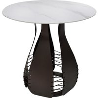 Leonique Beistelltisch "Indiana", Beistelltisch, rund, bronzefarbene Beine, Keramik, Marmoroptik, 60x55 Leonique Beistelltisch "Indiana", Beistelltisch, rund, bronzefarbene Beine, Keramik, Marmoroptik, 60x55 von Leonique