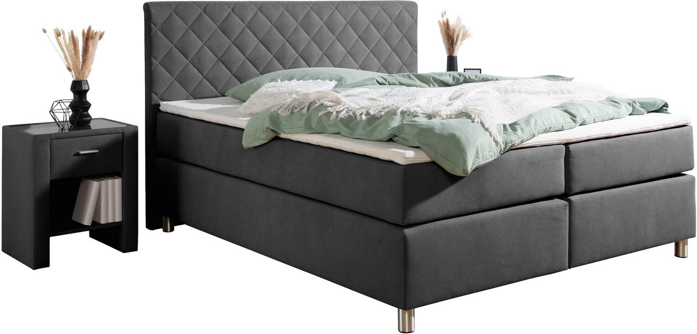 Leonique Boxspringbett Bernard, in verschiedenen Breiten, inkl. Topper, Matratze in H2, H3 oder H4 erhältlich Leonique Boxspringbett Bernard, in verschiedenen Breiten, inkl. Topper, Matratze in H2, H3 oder H4 erhältlich von Leonique