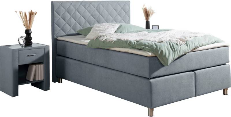 Leonique Boxspringbett Bernard, in verschiedenen Breiten, inkl. Topper, Matratze in H2, H3 oder H4 erhältlich von Leonique