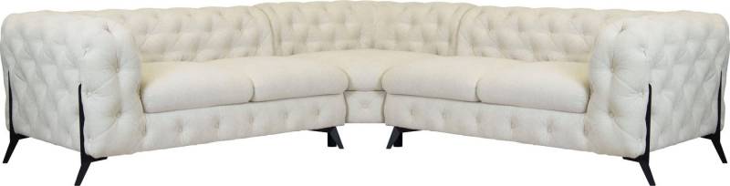 Leonique Chesterfield-Sofa Amaury L-Form, Chesterfield-Optik, Breite/Tiefe je 262 cm, Fußfarbe wählbar von Leonique