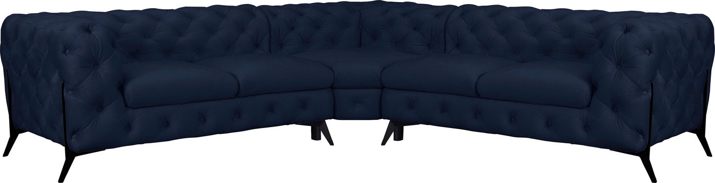 Leonique Chesterfield-Sofa Amaury L-Form, Chesterfield-Optik, Breite/Tiefe je 262 cm, Fußfarbe wählbar von Leonique