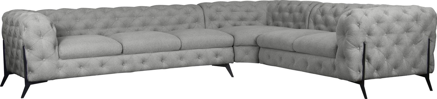 Leonique Chesterfield-Sofa Amaury L-Form, großes Ecksofa, Chesterfield-Optik, Breite 323 cm, Fußfarbe wählbar Leonique Chesterfield-Sofa Amaury L-Form, großes Ecksofa, Chesterfield-Optik, Breite 323 cm, Fußfarbe wählbar von Leonique