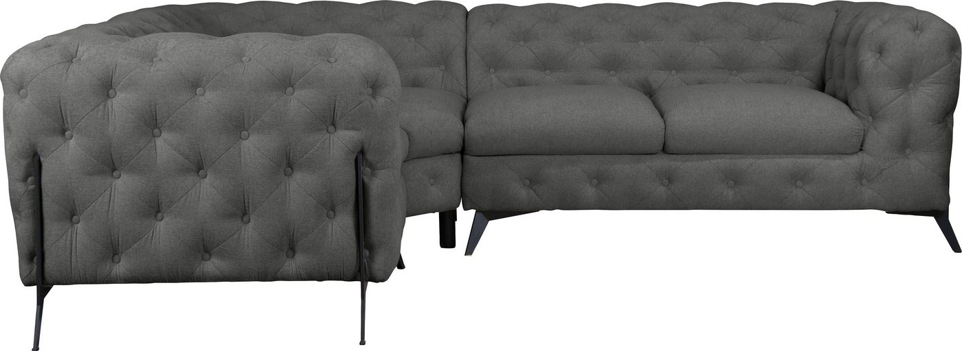 Leonique Chesterfield-Sofa Amaury L-Form, moderne Chersterfield-Optik, Breite 262 cm, Fußfarbe wählbar Leonique Chesterfield-Sofa Amaury L-Form, moderne Chersterfield-Optik, Breite 262 cm, Fußfarbe wählbar von Leonique