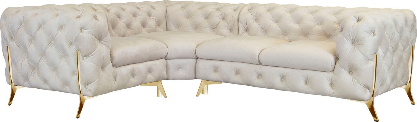 Leonique Chesterfield-Sofa Amaury L-Form, moderne Chersterfield-Optik, Breite 262 cm, Fußfarbe wählbar Leonique Chesterfield-Sofa Amaury L-Form, moderne Chersterfield-Optik, Breite 262 cm, Fußfarbe wählbar von Leonique