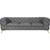 Leonique Chesterfield-Sofa "Glynis", aufwändige Knopfheftung, moderne Chesterfield Optik, Fußfarbe wählbar von Leonique