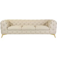 Leonique Chesterfield-Sofa "Glynis" aufwändige Knopfheftung, moderne Chesterfield Optik, Fußfarbe wählbar von Leonique