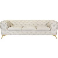 Leonique Chesterfield-Sofa "Glynis" aufwändige Knopfheftung, moderne Chesterfield Optik, Fußfarbe wählbar von Leonique