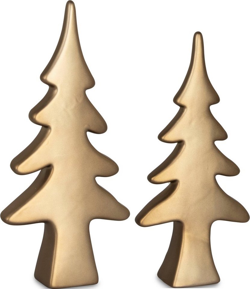 Leonique Dekobaum Pierre (Set, 2 St), Weihnachtsdeko, Baum aus Dolomit, Höhe ca. 19,2 cm und 22,4 cm von Leonique
