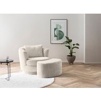 Leonique Drehsessel "MAISIE, Love Seat,Lese-Sessel,Sessel-Set, mit Hocker" 2 Stk. tlg. in MEGA CORD und Web-Velours, drehbar 360 Grad mit Hocker von home affaire